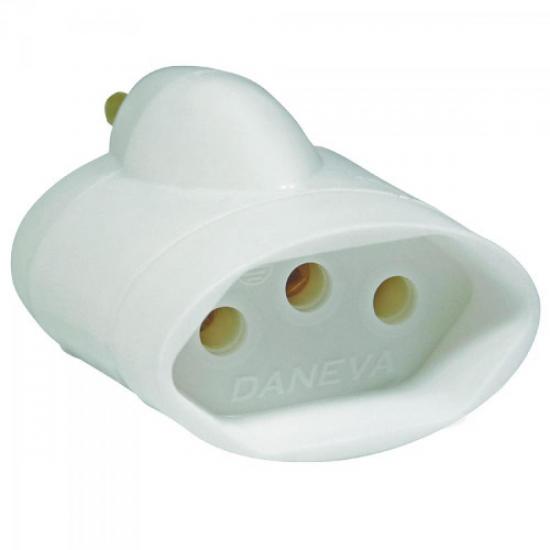 Pino Adaptador Reverso 2P + T 15A 250V Branco DANEVA por 0,00 à vista no boleto/pix ou parcele em até 1x sem juros. Compre na loja Mundomax!