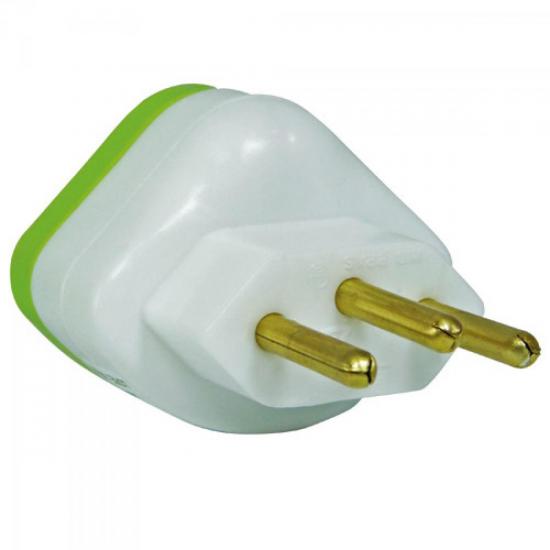 Pino Adaptador Reverso 2P + T 10A 250V Branco DANEVA por 3,90 à vista no boleto/pix ou parcele em até 1x sem juros. Compre na loja Mundomax!