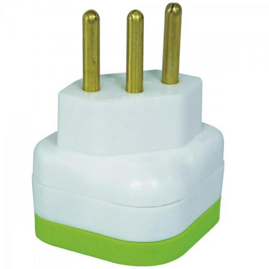 Pino Adaptador Reverso 2P + T 10A 250V Branco DANEVA por 3,90 à vista no boleto/pix ou parcele em até 1x sem juros. Compre na loja Mundomax!