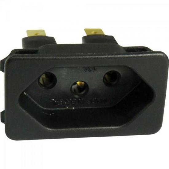 Tomada 2P + T 10A 250V Painel TPA2-3 E3F Preto MARGIRIUS por 0,00 à vista no boleto/pix ou parcele em até 1x sem juros. Compre na loja Mundomax!