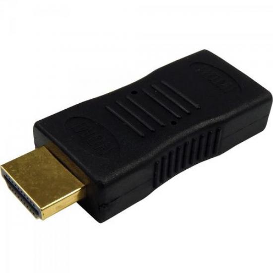 Adaptador HDMI Macho x HDMI Fêmea Gold SMART por 0,00 à vista no boleto/pix ou parcele em até 1x sem juros. Compre na loja Mundomax!
