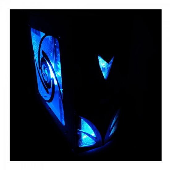 Gabinete Gamer Titan C/Cooler Azul FORTREK por 0,00 à vista no boleto/pix ou parcele em até 1x sem juros. Compre na loja Mundomax!