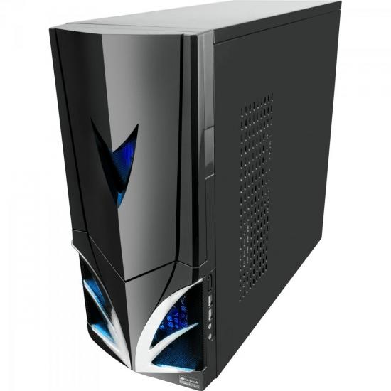 Gabinete Gamer Titan C/Cooler Azul FORTREK por 0,00 à vista no boleto/pix ou parcele em até 1x sem juros. Compre na loja Mundomax!