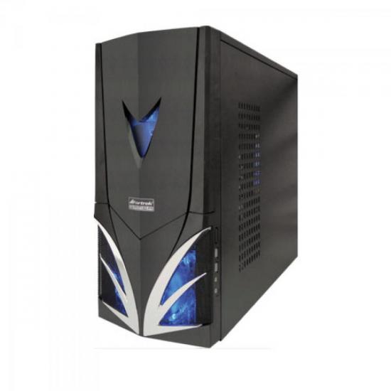 Gabinete Gamer Titan C/Cooler Azul FORTREK por 0,00 à vista no boleto/pix ou parcele em até 1x sem juros. Compre na loja Mundomax!