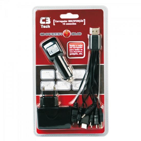 Carregador Multifuncional USB Bivolt UC200 Charger DUO C3 TECH por 49,99 à vista no boleto/pix ou parcele em até 1x sem juros. Compre na loja Mundomax!