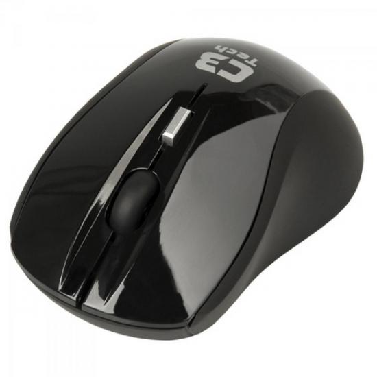 Mouse Óptico Sem Fio 500/1000DPI MW100BK Preto C3 TECH por 0,00 à vista no boleto/pix ou parcele em até 1x sem juros. Compre na loja Mundomax!