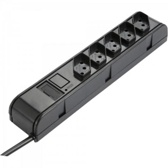 Filtro de Linha 5 Tomadas NBR Bivolt Preto Slim RCG por 0,00 à vista no boleto/pix ou parcele em até 1x sem juros. Compre na loja Mundomax!