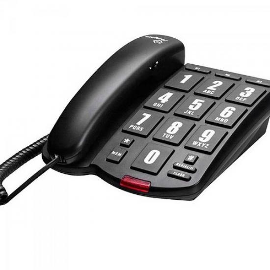 Telefone Tok Fácil Preto INTELBRAS por 140,00 à vista no boleto/pix ou parcele em até 5x sem juros. Compre na loja Mundomax!