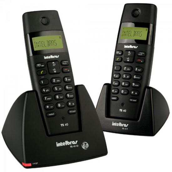 Telefone S/Fio TS40C Combo 1.9GHz Preto INTELBRAS por 0,00 à vista no boleto/pix ou parcele em até 1x sem juros. Compre na loja Mundomax!