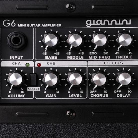 Cubo Para Guitarra 10W G6 GIANNINI por 0,00 à vista no boleto/pix ou parcele em até 1x sem juros. Compre na loja Mundomax!