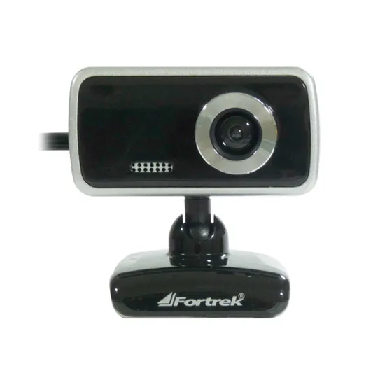 Webcam EC-101BK 0.3MP Preto/Prata com Microfone FORTREK (37678)