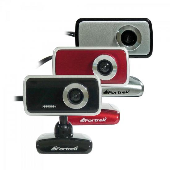 Webcam EC-101BK 0.3MP Preto/Prata com Microfone FORTREK por 0,00 à vista no boleto/pix ou parcele em até 1x sem juros. Compre na loja Mundomax!