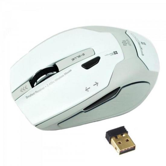 Mouse Laser Wireless 1480DPI USB ARCO2 Branco E-BLUE por 0,00 à vista no boleto/pix ou parcele em até 1x sem juros. Compre na loja Mundomax!