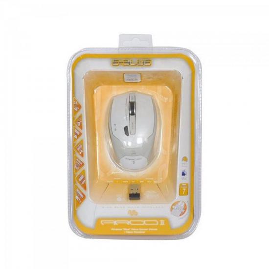 Mouse Laser Wireless 1480DPI USB ARCO2 Branco E-BLUE por 0,00 à vista no boleto/pix ou parcele em até 1x sem juros. Compre na loja Mundomax!