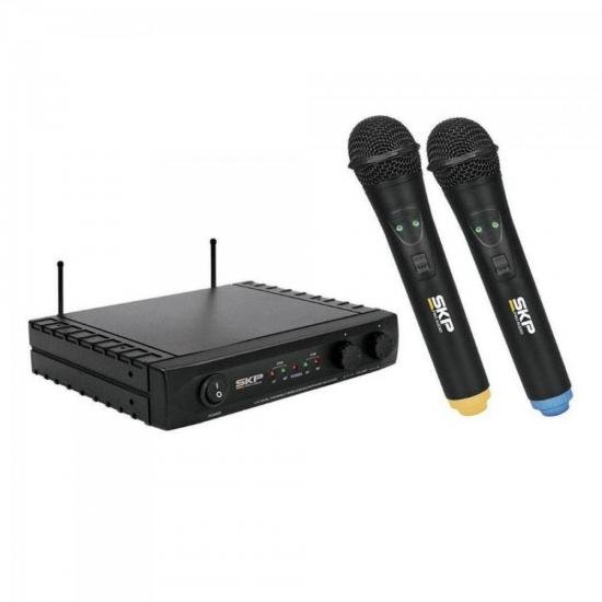 Microfone sem Fio Duplo UHF261 SKP (38120)