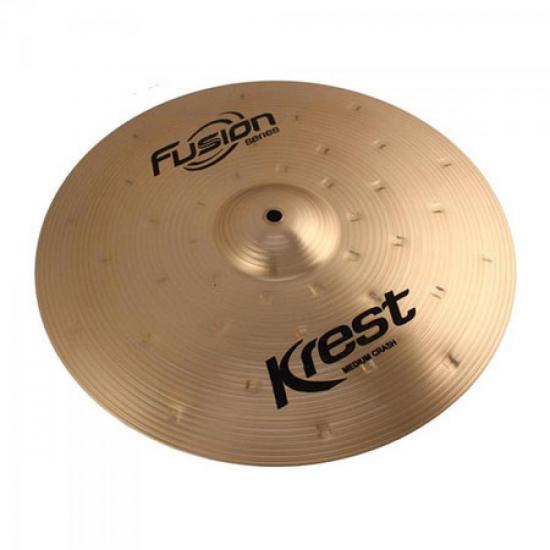 Prato 18\" Med Crash Fusion F18MC KREST por 0,00 à vista no boleto/pix ou parcele em até 1x sem juros. Compre na loja Mundomax!