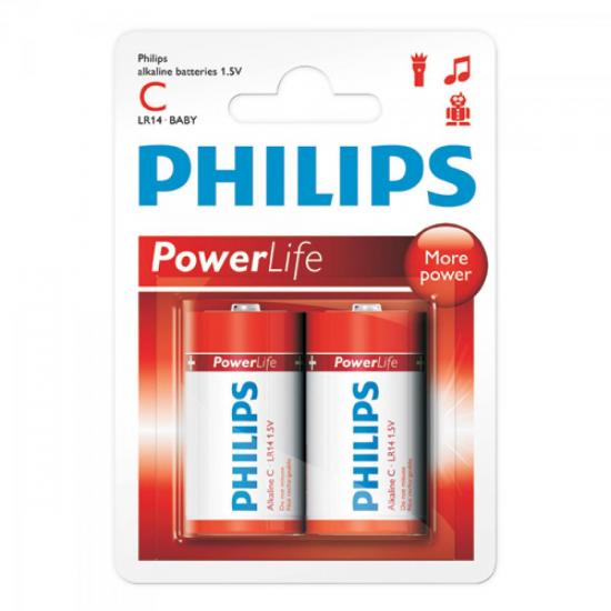 Pilha Alcalina C (média) LR14P2B/97 c/2 PHILIPS por 0,00 à vista no boleto/pix ou parcele em até 1x sem juros. Compre na loja Mundomax!
