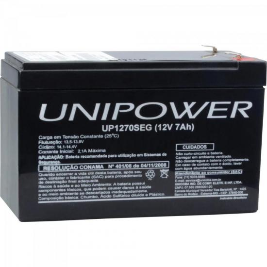Bateria Selada UP1270SEG 12V/7A UNIPOWER por 0,00 à vista no boleto/pix ou parcele em até 1x sem juros. Compre na loja Mundomax!