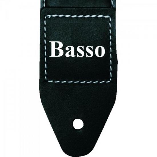Correia para Guitarra BASSO \"Cristo Salva\" com Ponteiras em Couro SF84 P por 64,00 à vista no boleto/pix ou parcele em até 2x sem juros. Compre na loja Mundomax!