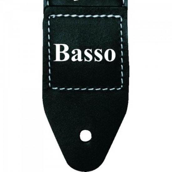 Correia para Guitarra BASSO \"Les Paul\" com Ponteiras em Couro SF04 Preta por 45,90 à vista no boleto/pix ou parcele em até 1x sem juros. Compre na loja Mundomax!