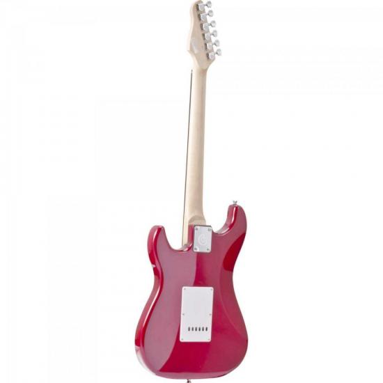 Guitarra Giannini G100 Vermelha Com Escudo Branco por 899,00 à vista no boleto/pix ou parcele em até 10x sem juros. Compre na loja Mundomax!