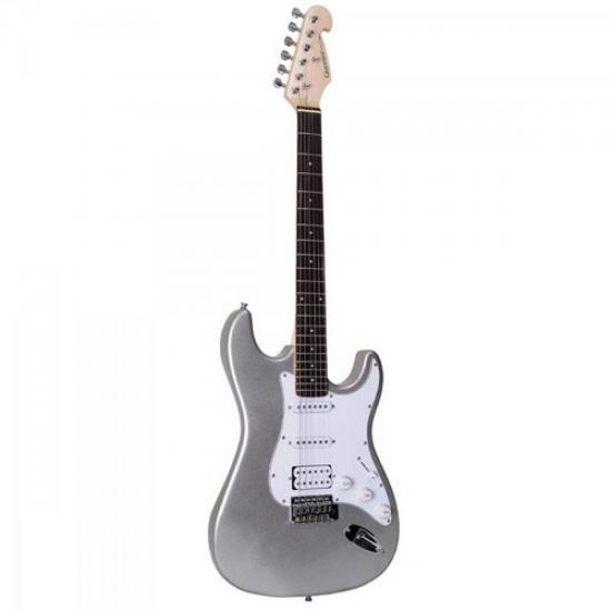 Guitarra GIANNINI Strato 1H2S G-101 Prata por 0,00 à vista no boleto/pix ou parcele em até 1x sem juros. Compre na loja Mundomax!