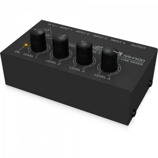 Mesa de Som 4 Canais Micromix Mx400 BEHRINGER por 303,90 à vista no boleto/pix ou parcele em até 10x sem juros. Compre na loja Mundomax!