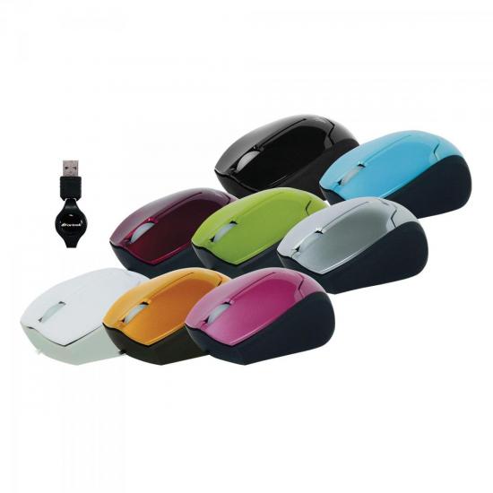 Mini Mouse Retrátil USB MM-601 Branco FORTREK por 0,00 à vista no boleto/pix ou parcele em até 1x sem juros. Compre na loja Mundomax!