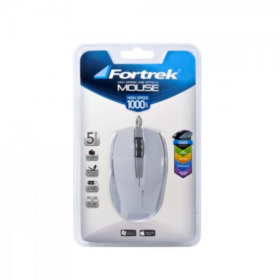 Mouse 1000dpi USB OM-301WH Branco FORTREK por 0,00 à vista no boleto/pix ou parcele em até 1x sem juros. Compre na loja Mundomax!