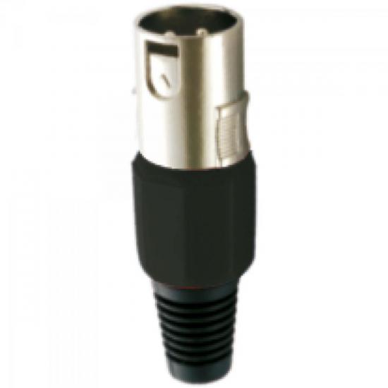 Conector Cannon XLR Macho 1/2 Plástico Vermelho GENÉRICO por 0,00 à vista no boleto/pix ou parcele em até 1x sem juros. Compre na loja Mundomax!