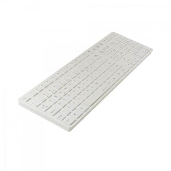 Teclado Multimídia USB ABNT2 MK-601WT SLIM Branco FORTREK por 0,00 à vista no boleto/pix ou parcele em até 1x sem juros. Compre na loja Mundomax!