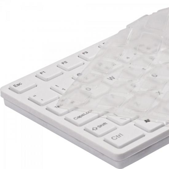 Teclado Multimídia USB ABNT2 MK-601WT SLIM Branco FORTREK por 0,00 à vista no boleto/pix ou parcele em até 1x sem juros. Compre na loja Mundomax!