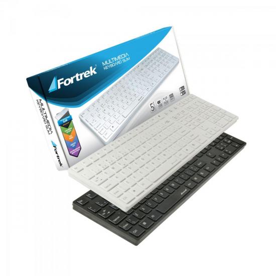 Teclado Multimídia USB ABNT2 MK-601BK SLIM Preto FORTREK por 56,90 à vista no boleto/pix ou parcele em até 2x sem juros. Compre na loja Mundomax!