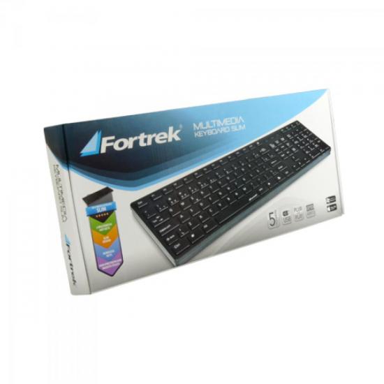 Teclado Multimídia USB ABNT2 MK-601BK SLIM Preto FORTREK por 56,90 à vista no boleto/pix ou parcele em até 2x sem juros. Compre na loja Mundomax!