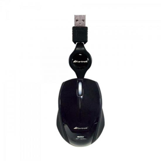 Mini Mouse Retrátil USB MM-601BK Preto FORTREK por 0,00 à vista no boleto/pix ou parcele em até 1x sem juros. Compre na loja Mundomax!