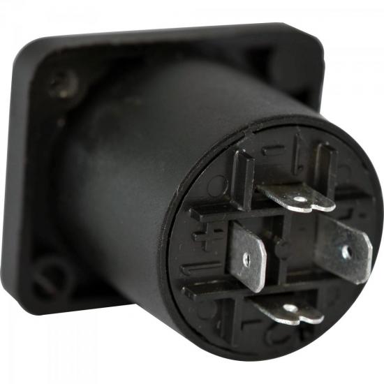 Conector Speakon Fêmea Plástico 4 Vias GENÉRICO por 5,00 à vista no boleto/pix ou parcele em até 1x sem juros. Compre na loja Mundomax!