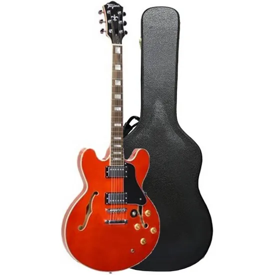 Guitarra TAGIMA Semi Acústica Blues 3000 Ambar Com Case por 0,00 à vista no boleto/pix ou parcele em até 1x sem juros. Compre na loja Mundomax!