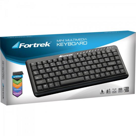 Mini Teclado Multimídia USB ABNT2 MK-201BK Preto FORTREK por 0,00 à vista no boleto/pix ou parcele em até 1x sem juros. Compre na loja Mundomax!