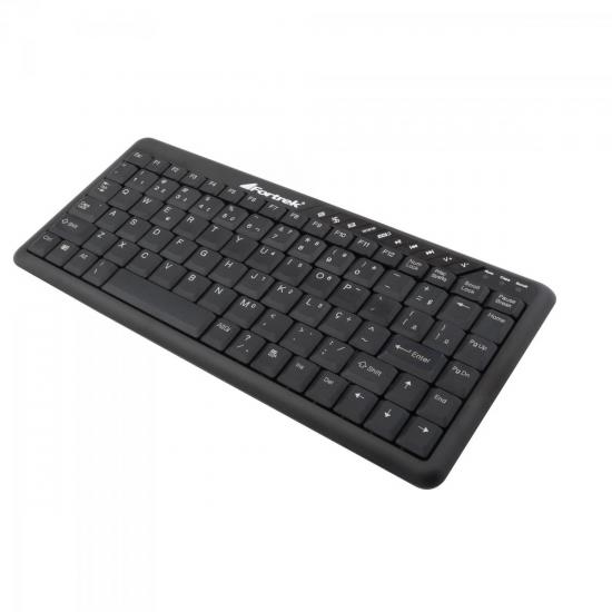 Mini Teclado Multimídia USB ABNT2 MK-201BK Preto FORTREK por 0,00 à vista no boleto/pix ou parcele em até 1x sem juros. Compre na loja Mundomax!