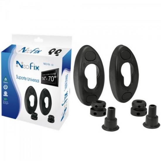 Suporte para TVs LCD, Plasma e LED de 14\" a 70\" NeoFix01 NEO por 0,00 à vista no boleto/pix ou parcele em até 1x sem juros. Compre na loja Mundomax!