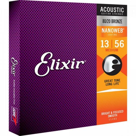 Encordoamento para Violão Aço .013 Medium Nanoweb ELIXIR por 0,00 à vista no boleto/pix ou parcele em até 1x sem juros. Compre na loja Mundomax!