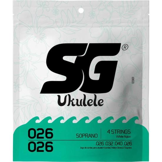 Encordoamento Para Ukulele Nylon Soprano SG por 14,99 à vista no boleto/pix ou parcele em até 1x sem juros. Compre na loja Mundomax!