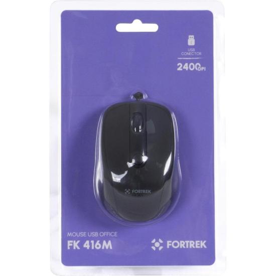 Mouse Fortrek OM103BK USB 2400 Dpi Preto FK 416M por 26,00 à vista no boleto/pix ou parcele em até 1x sem juros. Compre na loja Mundomax!
