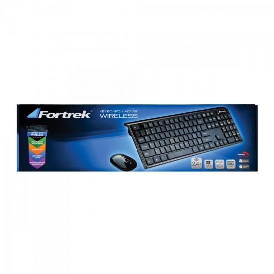 Combo Teclado + Mouse sem Fio KC-601 Preto FORTREK por 0,00 à vista no boleto/pix ou parcele em até 1x sem juros. Compre na loja Mundomax!