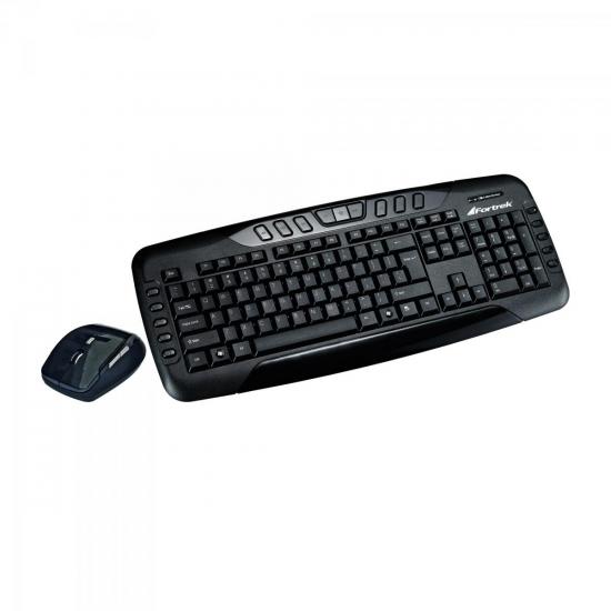 Combo Teclado + Mouse sem Fio USB ABNT2 KC-602 Preto FORTREK por 0,00 à vista no boleto/pix ou parcele em até 1x sem juros. Compre na loja Mundomax!
