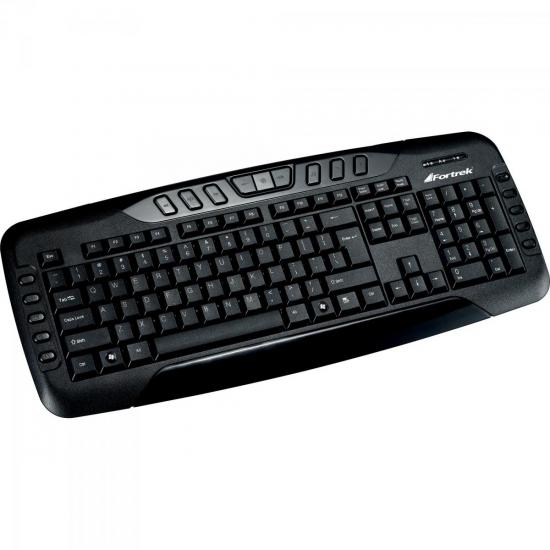 Teclado Multimídia USB ABNT2 MK-602BK Preto FORTREK por 0,00 à vista no boleto/pix ou parcele em até 1x sem juros. Compre na loja Mundomax!