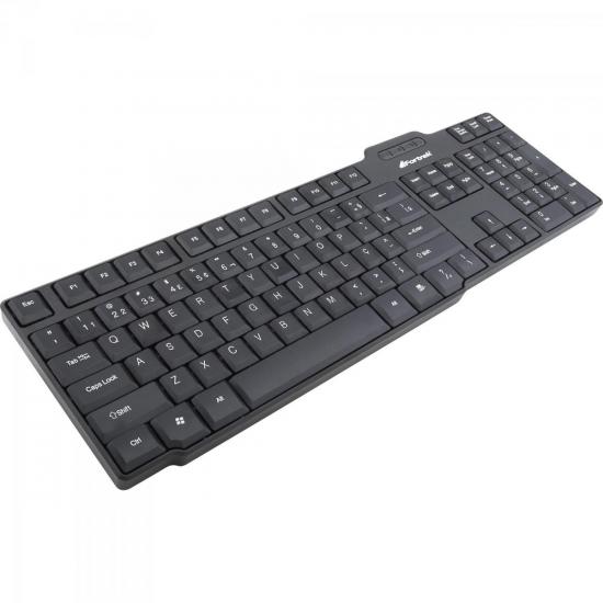Teclado Standard USB ABNT2 SK-302BK Preto FORTREK por 0,00 à vista no boleto/pix ou parcele em até 1x sem juros. Compre na loja Mundomax!