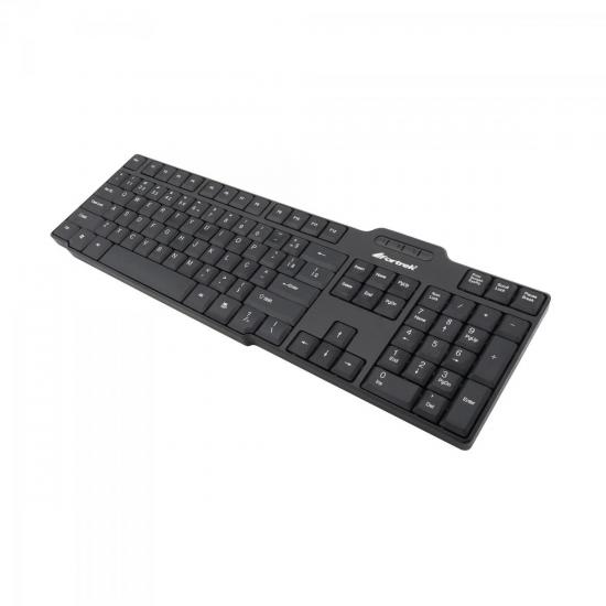 Teclado Standard USB ABNT2 SK-302BK Preto FORTREK por 0,00 à vista no boleto/pix ou parcele em até 1x sem juros. Compre na loja Mundomax!