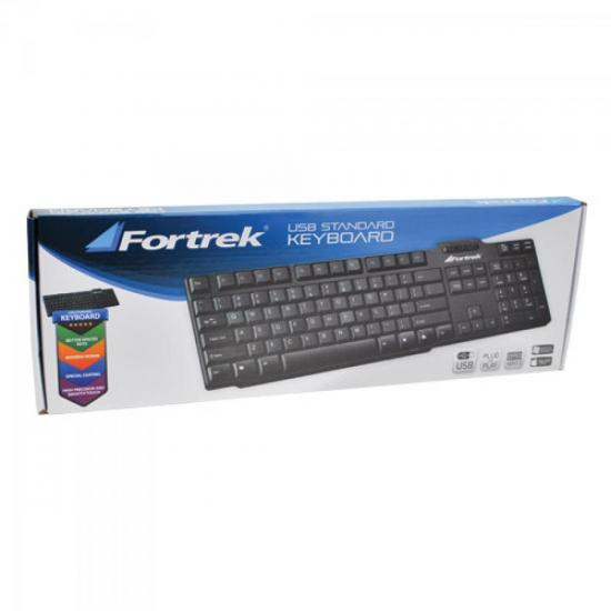 Teclado Standard USB ABNT2 SK-302BK Preto FORTREK por 0,00 à vista no boleto/pix ou parcele em até 1x sem juros. Compre na loja Mundomax!