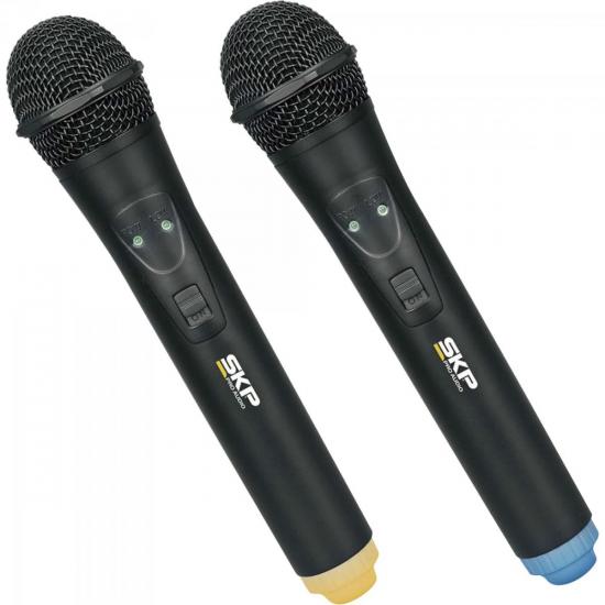 Microfone Duplo sem Fio Bivolt VHF2671 Preto SKP por 0,00 à vista no boleto/pix ou parcele em até 1x sem juros. Compre na loja Mundomax!
